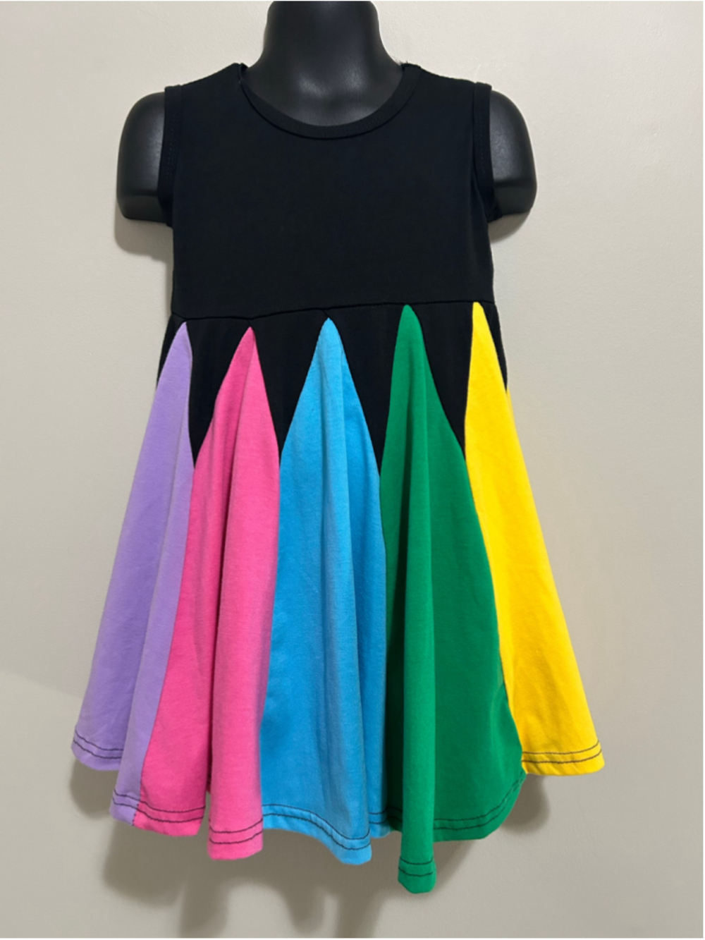NWOT Girls Casual Dress Size 4T Black Multicolor